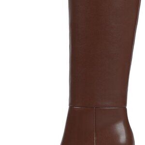 Brand New Women's Knee High Boots - Brown, Size 10, Faux Leather with Zipper, Ch